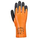 Portwest Schutzhandschuh FD Grip 15, Stulpenhandschuh, öl- und fettabweisend, Nitril/Nylon/Gummi, orange-schwarz, M, 1 Paar
