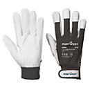 Portwest Schutzhandschuh Tergsus, Klettverschluss, Ziegenleder/Baumwolle/Polyester, XXL, schwarz, 1 Paar