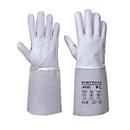 Portwest Schweisser-Handschuh Premium Tig, Stulpenhandschuh, Rindsleder/Ziegenleder, grau, XXL, 1 Paar