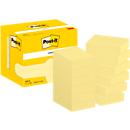 POST-IT Haftnotizen 653, 51 x 38 mm, selbsthaftend, wiederablösbar, cellophanfrei verpackt, 12 x 100 Blatt, gelb