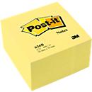 POST-IT notas adhesivas 653 cubos, 76 x 76 mm, autoadhesivas, removibles, embalaje sin celofán, 450 hojas, amarillo