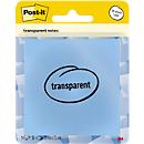 Post-it transparante plakbriefjes, pastelblauw, halfdoorzichtig voor boeken en aantekeningen, laten geen resten achter bij het verwijderen, papiervriendelijk, 36 velletjes per blok