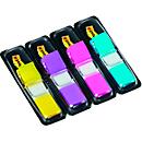 Post- it&reg; Index Smal 683- 4AB, citroengeel, lila, roze, turquoise