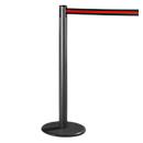 Poste de cinta RS-GUIDESYSTEMS® GLA 28, antracita, cinta negro/rojo