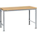 Poste de travail modulaire UNIVERSAL Spezial Manuflex, 1500 x 1000 mm, multiplex nature, argenté