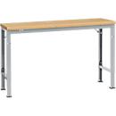 Poste de travail modulaire UNIVERSAL Spezial Manuflex, 1500 x 800 mm, multiplex nature, argenté