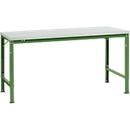 Poste de travail modulaire UNIVERSAL Spezial Manuflex, 1750 x 1000 mm, mélaminé gris clair, vert réséda