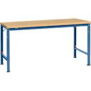 Poste de travail modulaire UNIVERSAL Spezial Manuflex, 1750 x 1000 mm, multiplex nature, bleu brillant