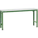 Poste de travail modulaire UNIVERSAL Spezial Manuflex, 1750 x 800 mm, mélaminé gris clair, vert réséda