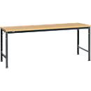 Poste de travail modulaire UNIVERSAL Spezial Manuflex, 2000 x 1000 mm, multiplex nature, anthracite