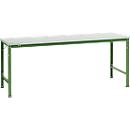 Poste de travail modulaire UNIVERSAL Spezial Manuflex, 2000 x 1000 mm, plastique gris clair, vert réséda