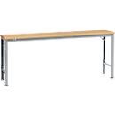 Poste de travail modulaire UNIVERSAL Spezial Manuflex, 2000 x 800 mm, multiplex nature, argenté