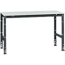 Poste de travail modulaire UNIVERSAL Standard Manuflex, plateau en plastique, 1500 x 800, anthracite