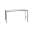 Poste de travail modulaire UNIVERSAL Standard Manuflex, plateau en plastique, 1750 x 800, argenté