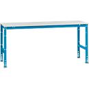 Poste de travail modulaire UNIVERSAL Standard Manuflex, plateau mélaminé, 2000 x 800, bleu clair