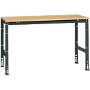 Poste de travail modulaire UNIVERSAL Standard Manuflex, plateau multiplex, 1500 x 800, anthracite