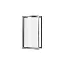 Poster- wandbord, spits, alu- / zilverkleurig