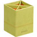 Pot à crayons Rhodia, similicuir, 4 compartiments, 80 × 80 × 110 mm, anis