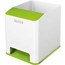Pot à crayons WOW Sound Leitz, 1 compartiment, compartiment smartphone avec amplificateur de son, blanc/vert