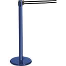 Poteau à sangle bleu, sangle noire/blanche