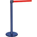 Poteau à sangle bleu, sangle rouge