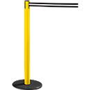 Poteau à sangle GLA 28 RS-GUIDESYSTEMS®, jaune, sangle noire/blanche