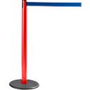 Poteau à sangle GLA 28 RS-GUIDESYSTEMS®, rouge, sangle bleue