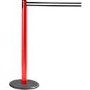 Poteau à sangle GLA 28 RS-GUIDESYSTEMS®, rouge, sangle noire/blanche