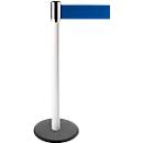 Poteau à sangle GLA 29, blanc, sangle bleue