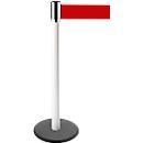Poteau à sangle GLA 29, blanc, sangle rouge