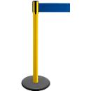 Poteau à sangle GLA 29, jaune, sangle bleue