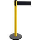 Poteau à sangle GLA 29, jaune, sangle noire