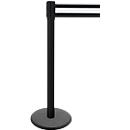 Poteau à sangle GLA 29, noir, sangle noire/blanche