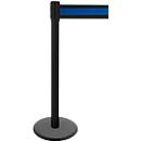 Poteau à sangle GLA 29, noir, sangle noire/bleue