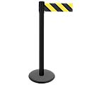 Poteau à sangle GLA 29, noir, sangle noire/jaune