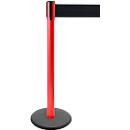 Poteau à sangle GLA 29, rouge, sangle noire