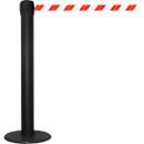 Poteau à sangle GLA 85- longueur de sangle jusqu'à 9 m - potelet en métal - sangle rouge/blanche