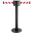 Poteau à sangle noir GLAD 85 RS-Guidesystems, sangle à rayures rouge/blanc