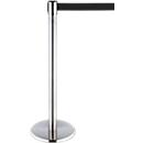 Poteau de balisage GLA 360 - acier inoxydable - tête pivotante à 360° - L 2300 x l. 50 mm pour la sangle - noir