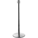 Poteau de balisage GLA45, sans sangle, H 955 mm, avec enrouleur vide, inox