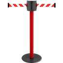 Poteau de balisage GLAD 28, L 350 x l. 350 x H 1000 mm, double sangle, sangle : 2 x 4 m, rouge
