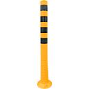 Poteau de délimitation flexible, auto-redressable, H 1000 mm, jaune-noir