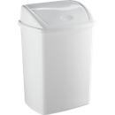 Poubelle à couvercle basculant - l. 272 x P 352 x H 480 mm- 25 litres - blanc