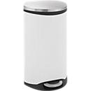 Poubelle à pédale blanche Soft Close, 30 litres