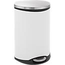 Poubelle à pédale blanche Soft Close, 50 litres