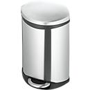 Poubelle à pédale en inox Soft Close, 18 L