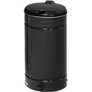 Poubelle à pédale Euro Pedal, pour usage intérieur, volume 60 l, avec poignée et couvercle, Ø 350 x H 700 mm, acier inoxydable et plastique, anthracite
