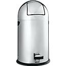Poubelle à pédale, inox, 22 L
