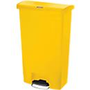 Poubelle à pédale Slim Jim®, plastique, contenance 68 L, jaune