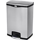 Poubelle à pédale Step-ON Slim Jim, en inox, 90 litres, noir